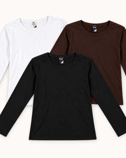 95% cotton soft long sleeve basic layering top