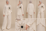 Floral Linen Two Piece Set with wide leg trousers